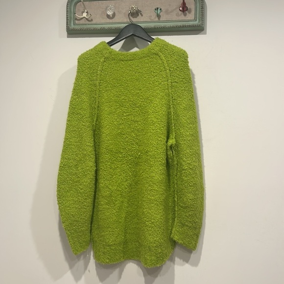 Free people Oscar tender tunic oversize sweater pullover grinch green xs new nwt - Picture 5 of 6